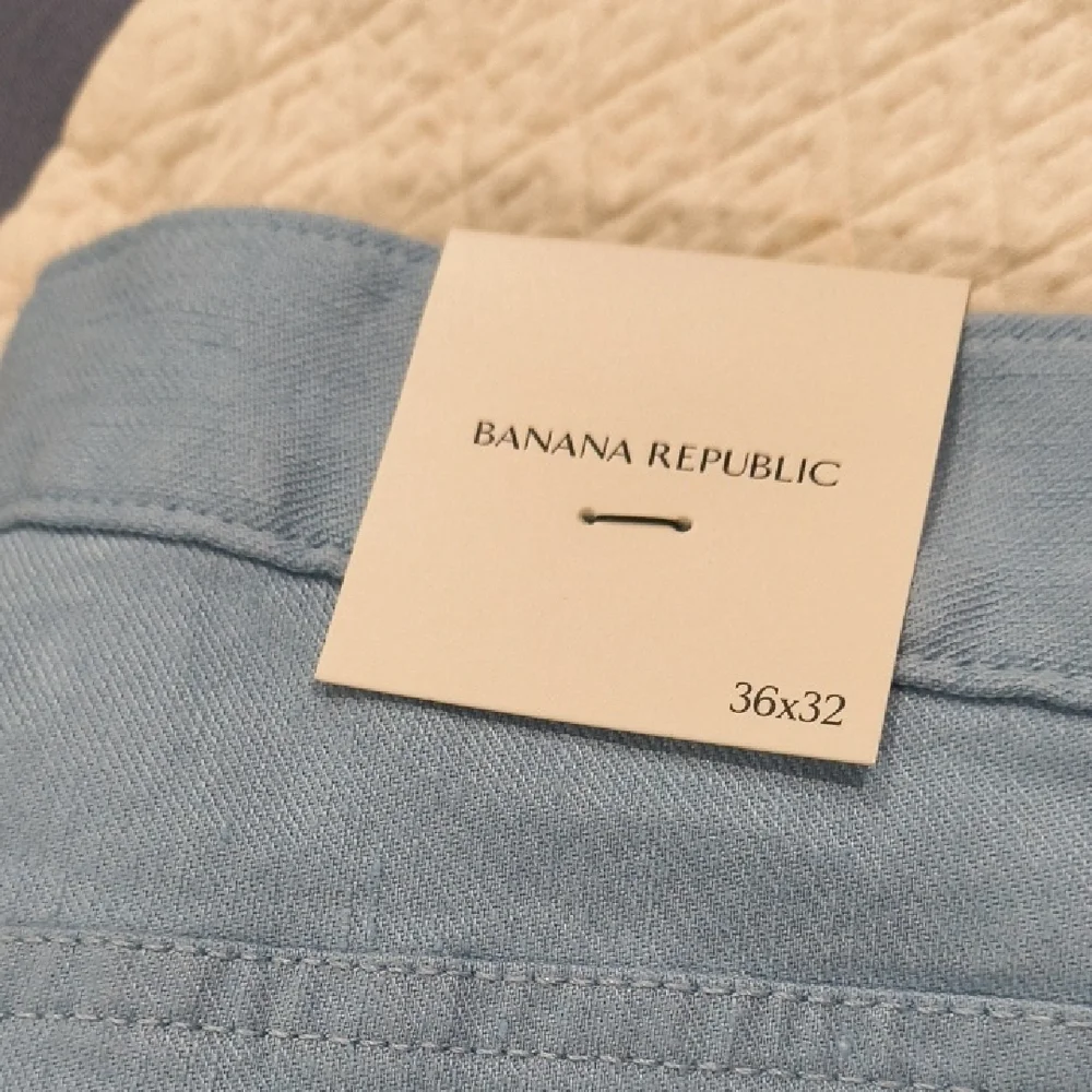 Banana Republic Slim Linen-Cotton Traveler Pant 36W x 32L